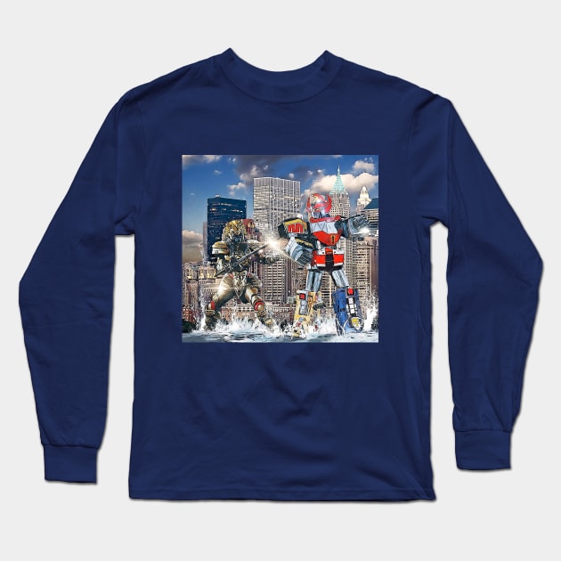 Megazord V Goldar Long Sleeve T-Shirt by creativespero